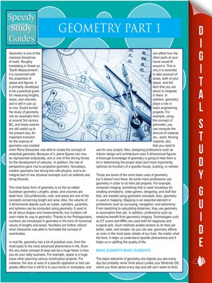 Geometry Part 1 - ebook